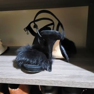 Iconic MK suede & fur heels